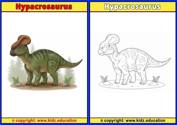 Hypacrosaurus - Printable Coloring Page for Kids