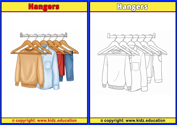 Hangers - Printable Coloring Page for Kids