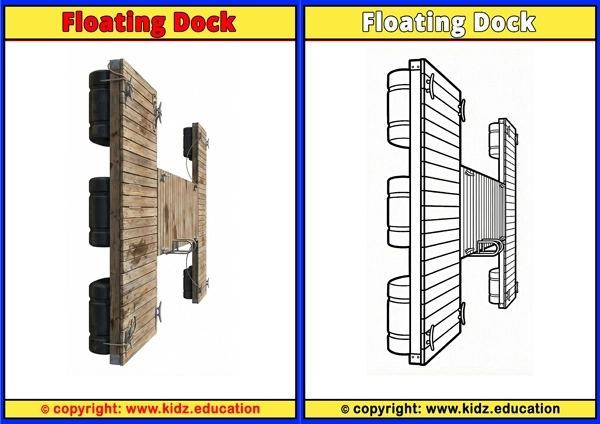 Floating Dock - Printable Coloring Page for Kids