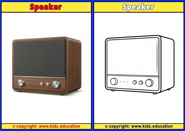 Speaker - Printable Coloring Page for Kids