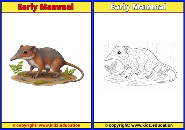 Early Mammal - Printable Coloring Page for Kids