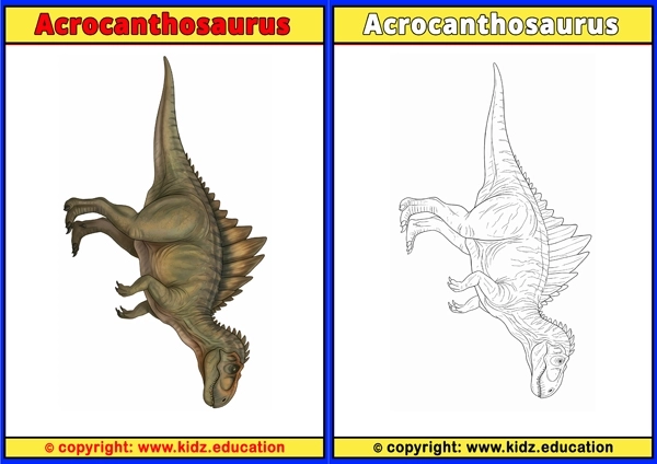 Acrocanthosaurus - Printable Coloring Page for Kids