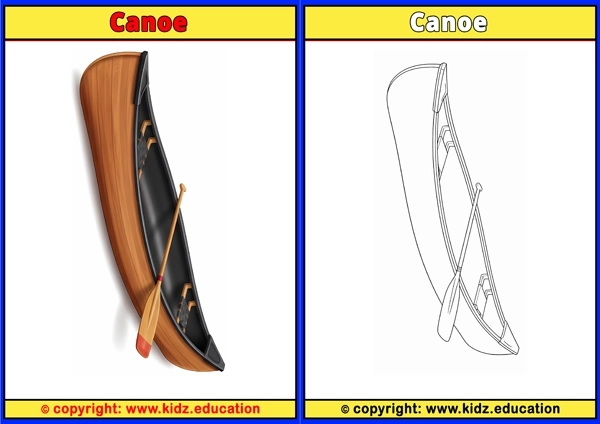 Canoe - Printable Coloring Page for Kids