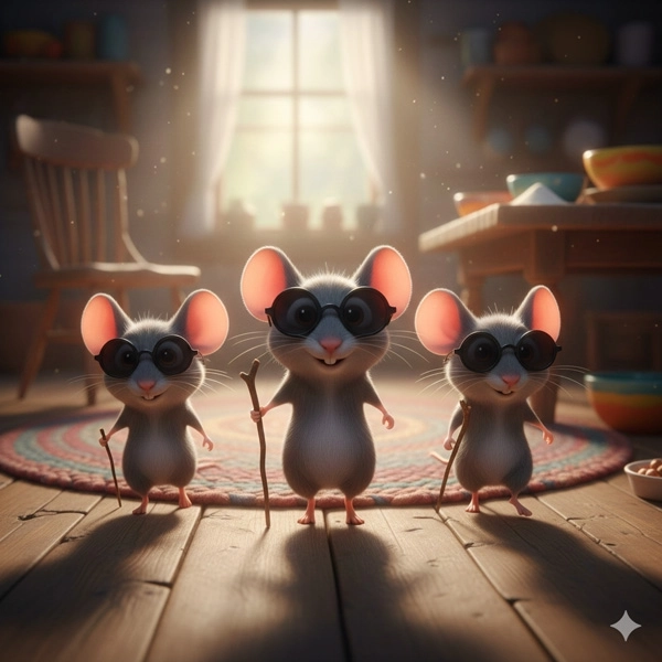 Three Blind Mice - Nursery Rhymes for Kids in English (Full Lyrics)