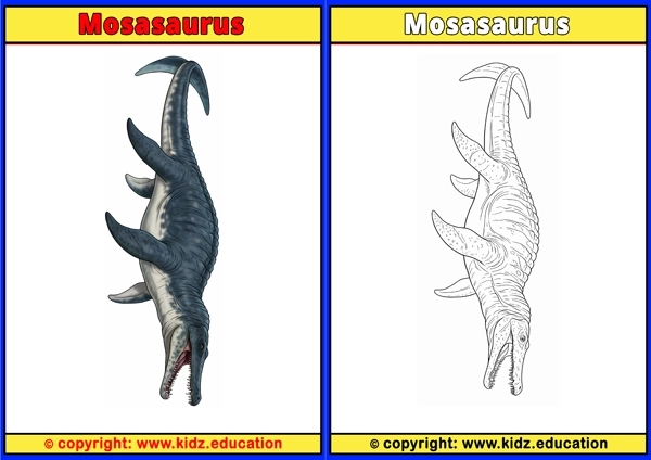 Mosasaurus - Printable Coloring Page for Kids