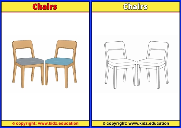 Chairs - Printable Coloring Page for Kids