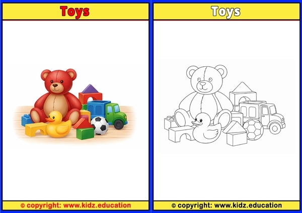 Toys - Printable Coloring Page for Kids