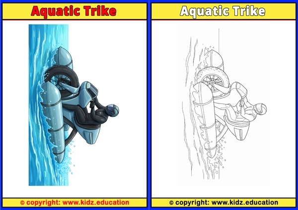Aquatic Trike - Printable Coloring Page for Kids
