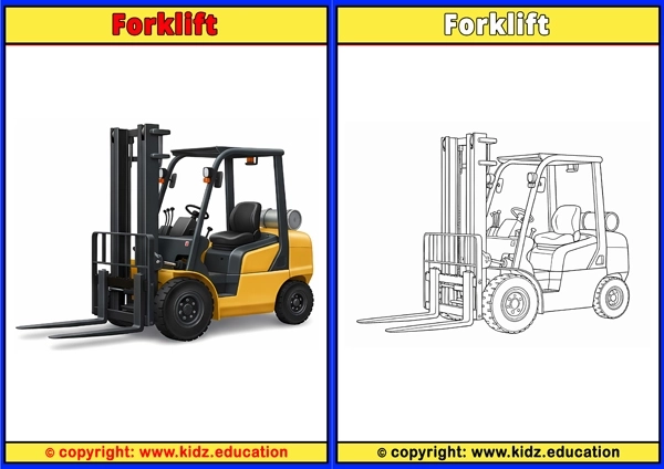 Forklift - Printable Coloring Page for Kids