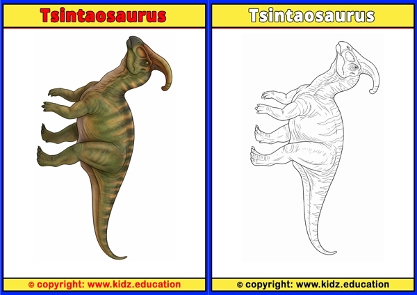 Tsintaosaurus - Printable Coloring Page for Kids