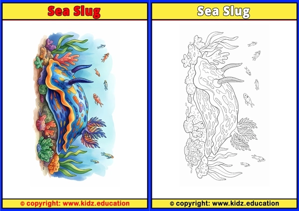Sea Slug - Printable Coloring Page for Kids