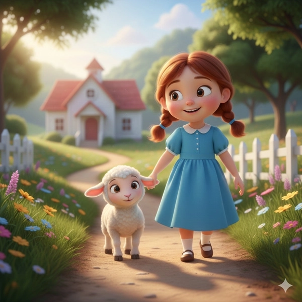 Mary Had a Little Lamb - Nursery Rhymes for Kids in English (Full Lyrics)