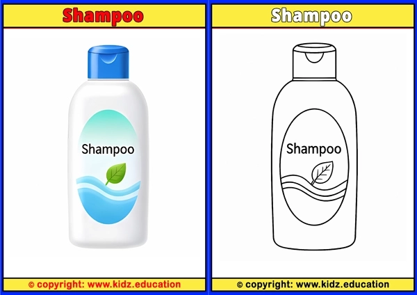 Shampoo - Printable Coloring Page for Kids