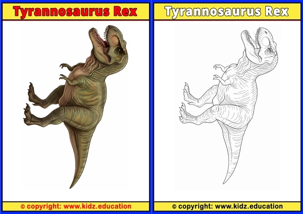 Tyrannosaurus Rex - Printable Coloring Page for Kids