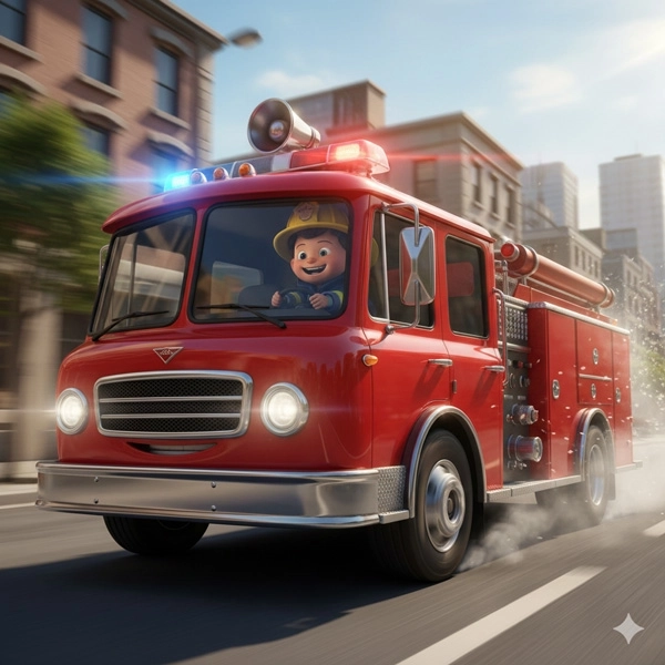 Hurry, Hurry, Drive the Fire Truck - Nursery Rhymes for Kids in English (Full Lyrics)