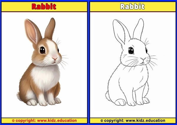 Rabbit - Printable Coloring Page for Kids