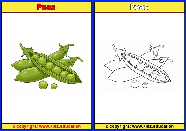 Peas - Printable Coloring Page for Kids
