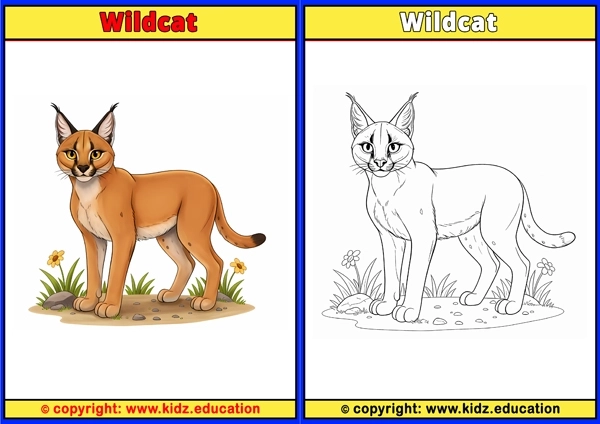 Wildcat - Printable Coloring Page for Kids