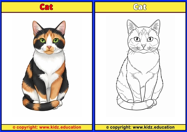 Cat - Printable Coloring Page for Kids