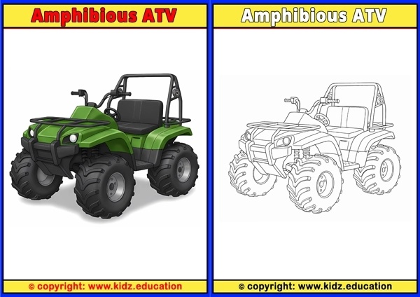 Amphibious ATV - Printable Coloring Page for Kids