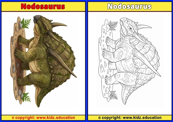 Nodosaurus - Printable Coloring Page for Kids