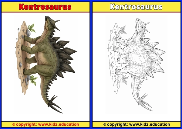 Kentrosaurus - Printable Coloring Page for Kids