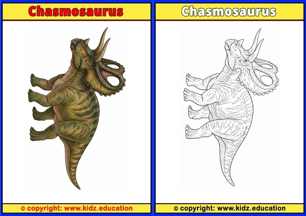 Chasmosaurus - Printable Coloring Page for Kids