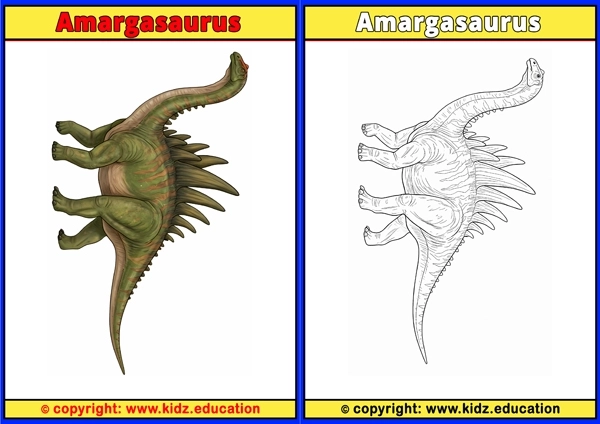 Amargasaurus - Printable Coloring Page for Kids