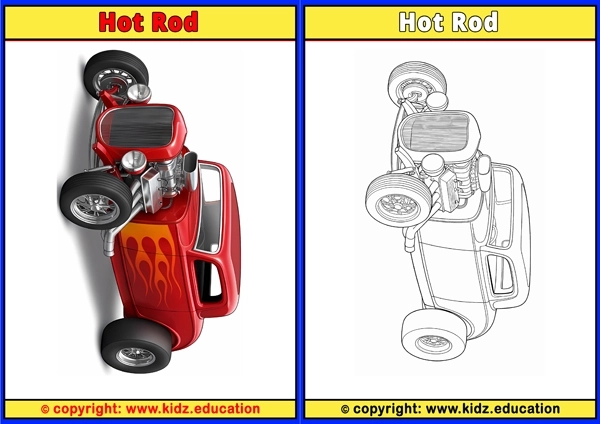 Hot Rod - Printable Coloring Page for Kids