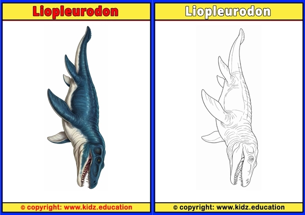 Liopleurodon - Printable Coloring Page for Kids
