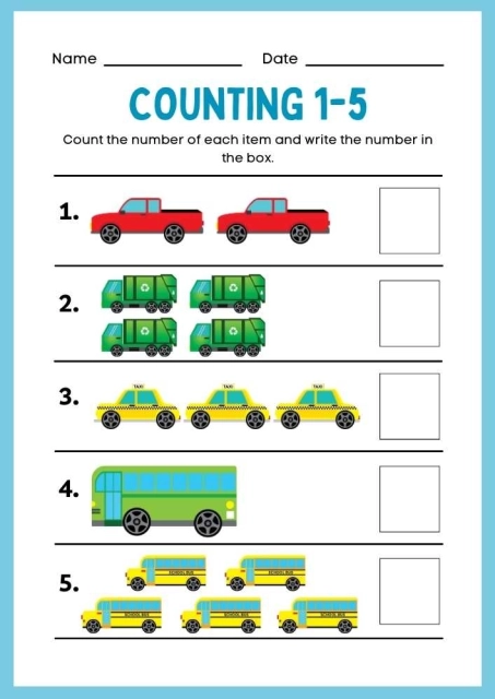 Counting - 1 to 5
