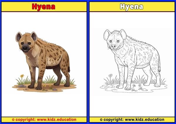 Hyena - Printable Coloring Page for Kids