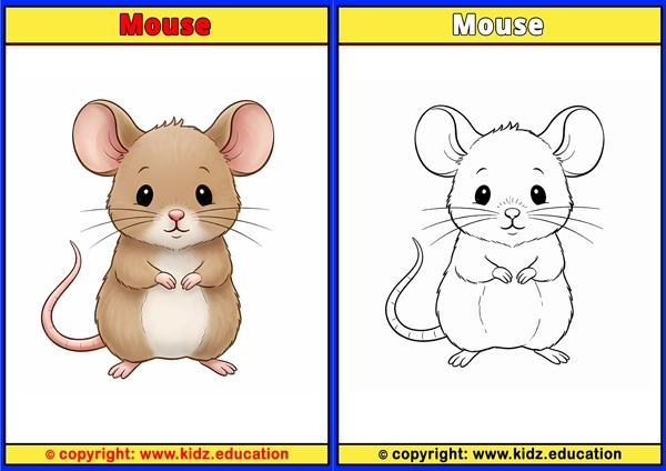 Mouse - Printable Coloring Page for Kids