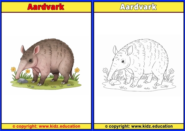 Aardvark - Printable Coloring Page for Kids