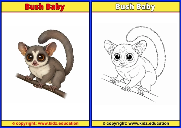 Bush Baby - Printable Coloring Page for Kids