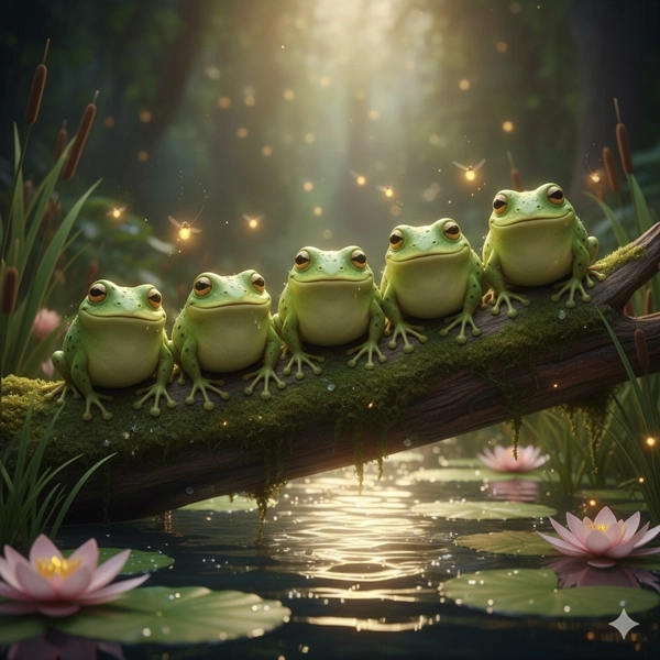 Five Little Speckled Frogs - Nursery Rhymes for Kids in English (Full Lyrics)