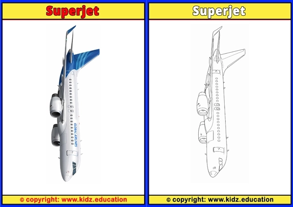 Superjet - Printable Coloring Page for Kids