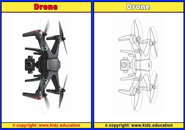 Drone - Printable Coloring Page for Kids