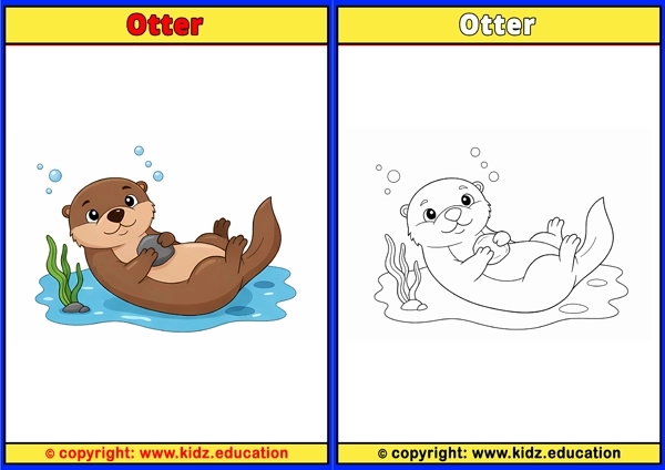 Otter - Printable Coloring Page for Kids