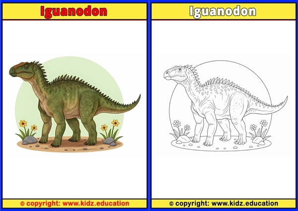 Iguanodon - Printable Coloring Page for Kids