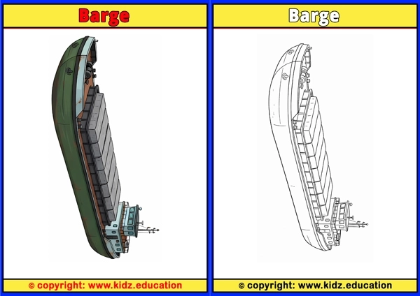 Barge - Printable Coloring Page for Kids