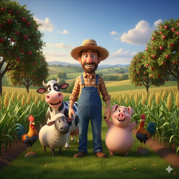 The Farmer in the Dell - Nursery Rhymes for Kids in English (Full Lyrics)