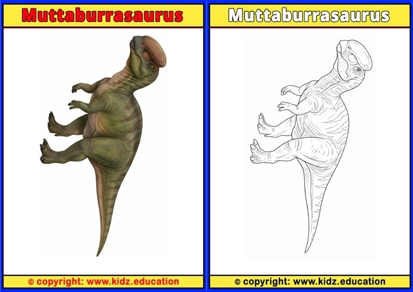 Muttaburrasaurus - Printable Coloring Page for Kids