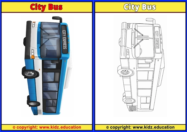 City Bus - Printable Coloring Page for Kids