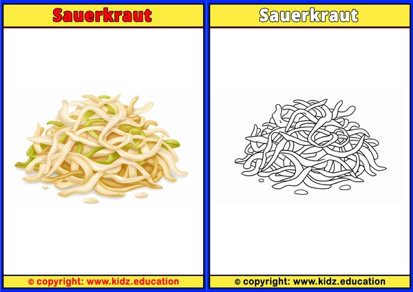 Sauerkraut - Printable Coloring Page for Kids