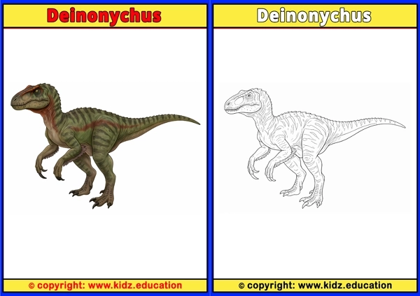 Deinonychus - Printable Coloring Page for Kids