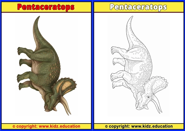 Pentaceratops - Printable Coloring Page for Kids