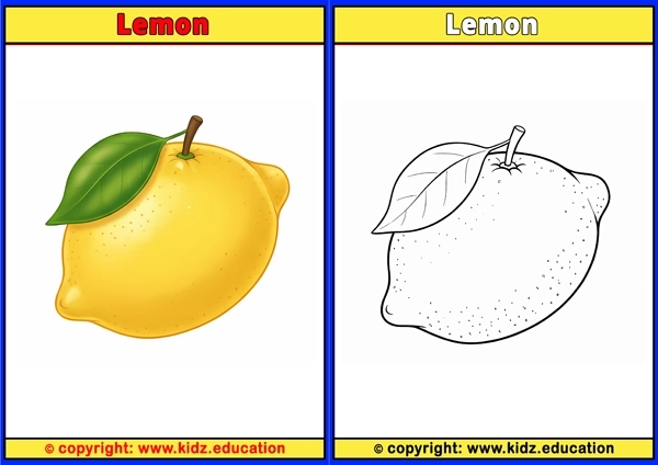 Lemon - Printable Coloring Page for Kids