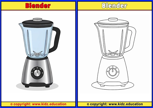 Blender - Printable Coloring Page for Kids