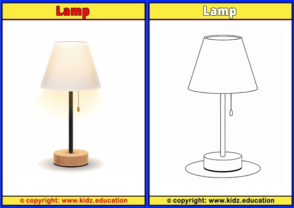 Lamp - Printable Coloring Page for Kids